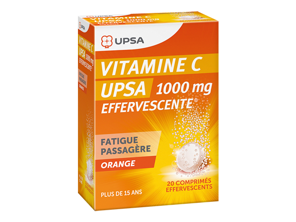 image Vitamine C UPSA 1000 mg Boîte de 20 comprimés effervescents