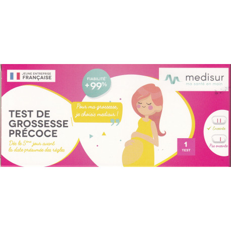 image Medisur test de grossesse précoce boite de 1 test